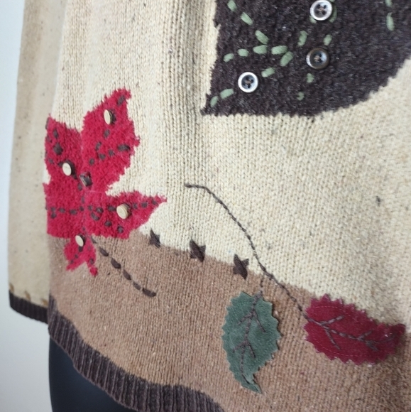 Crazy Horse Liz Claiborne Womens Medium Sweater V-neck Pullover Fall Autumn Silk - Picture 6 of 12